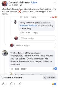 Casandra Williams Facebook Post
