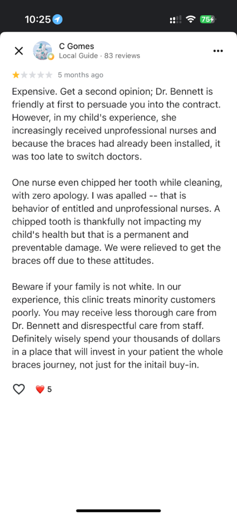 Customer Complaints Against Todd Bennett Orthodontist