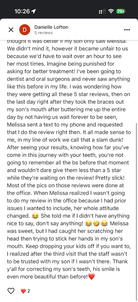 Customer Complaints Against Todd Bennett Orthodontist